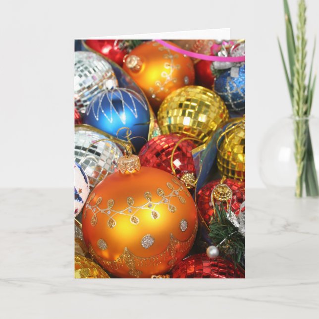 Tarjeta Festiva Ornamentos (Anverso)