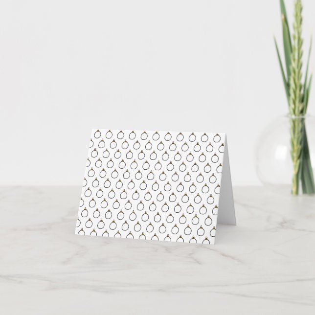 Tarjeta Festiva Ornamentos blancos (Anverso)