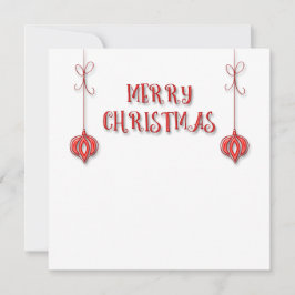 Tarjeta Festiva Ornamentos colgantes navideños felices Personaliza