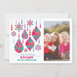 Tarjeta Festiva Ornamentos de amarre y brillante