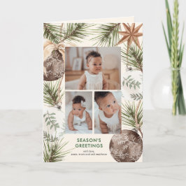 Tarjeta Festiva Ornamentos de Boho y minas rodean las vacaciones