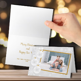 Tarjeta Festiva Ornamentos de copo de nieve FOLDEADOS Navidades fo