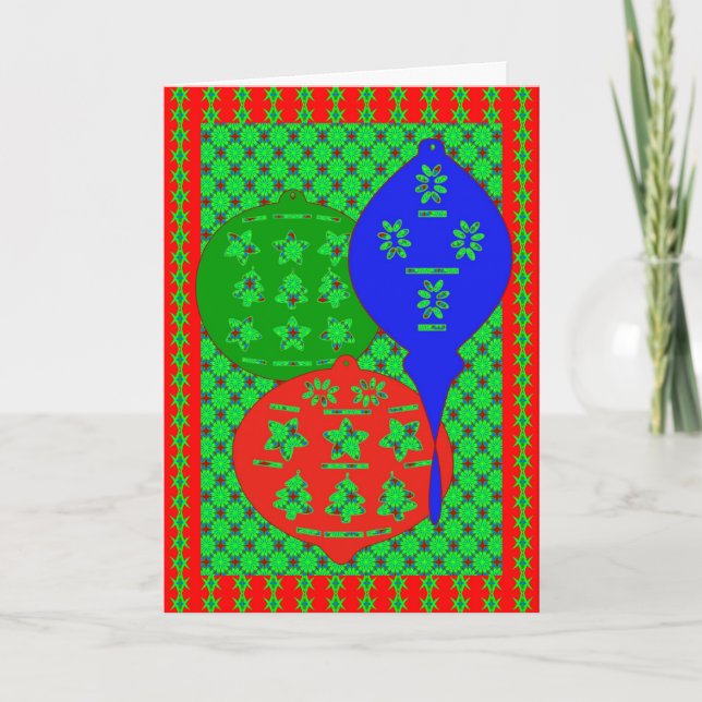 Tarjeta Festiva Ornamentos de Scherenschnitte (Anverso)