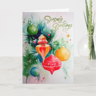 Tarjeta Festiva Ornamentos de vacaciones