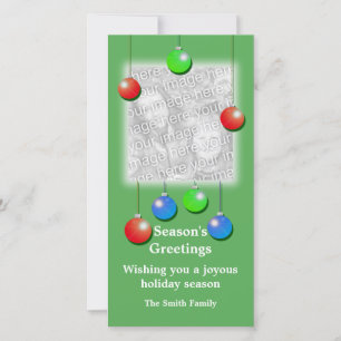 Tarjeta Festiva Ornamentos de vacaciones (altos)