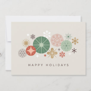 Tarjeta Festiva Ornamentos de vacaciones y estrellas