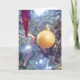 Tarjeta Festiva Ornamentos feriados de invierno