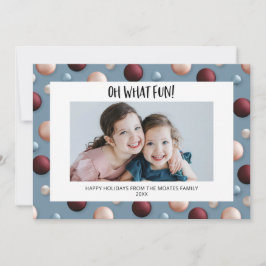 Tarjeta Festiva Ornamentos navideños divertidos