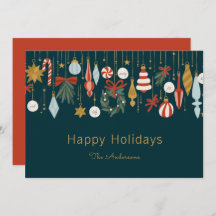 Ornamentos navideños Felices Fiestas