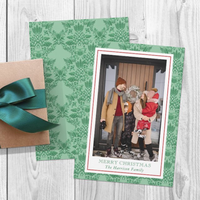 Tarjeta Festiva Ornamentos navideños festivos Fotografía de piñas (Subido por el creador)