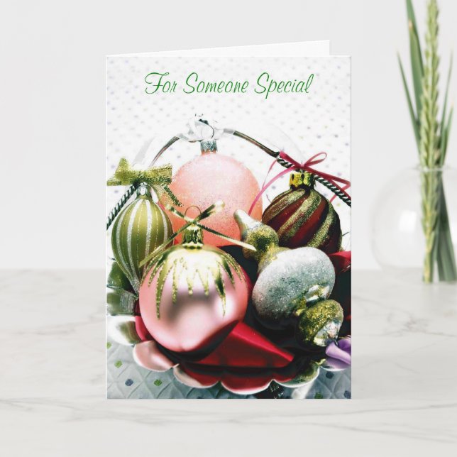 Tarjeta Festiva Ornamentos para alguien Special especial (Anverso)