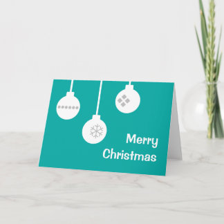 Tarjeta Festiva Ornamentos - Verde azulados