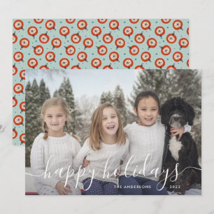 Tarjeta Festiva Ornaments Family Photo Navidades