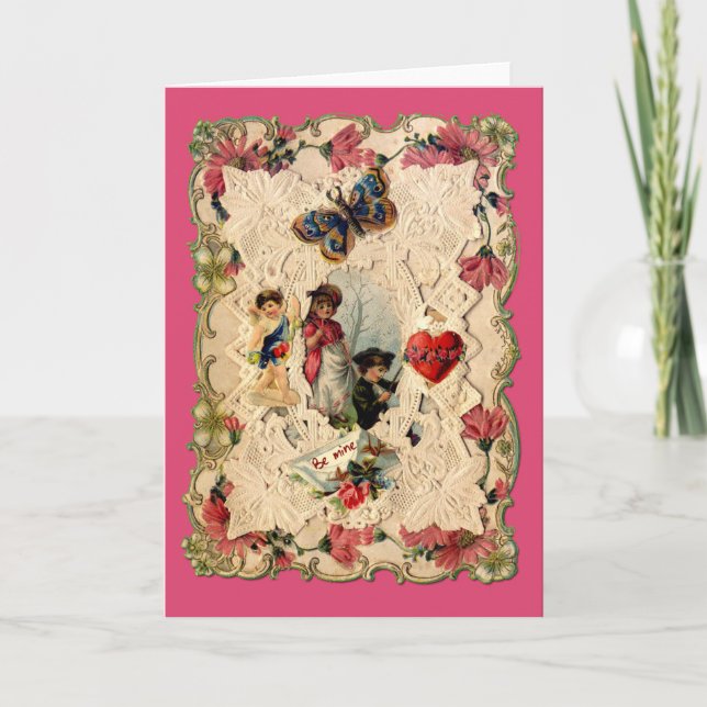 Tarjeta Festiva Ornate Victorian Valentine Card (Anverso)