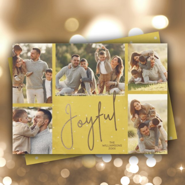 Tarjeta Festiva Oro JOYFUL Multi Photo on Gold Navidades (Subido por el creador)