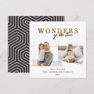 Tarjeta Festiva Oro religioso moderno 2 Navidades de fotografía ge