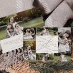 Tarjeta Festiva Oro romántico qué foto de un año 7 noticias famili<br><div class="desc">Esta romántica medalla de oro que un año 7 foto familia noticias de vacaciones es el perfecto saludo de vacaciones simple. El moderno diseño clásico presenta vistosos remolinos y florituras con una preciosa y elegante tipografía de Relieve metalizado de oro con chaflán a mano con letras falsas y oro. Personalice...</div>