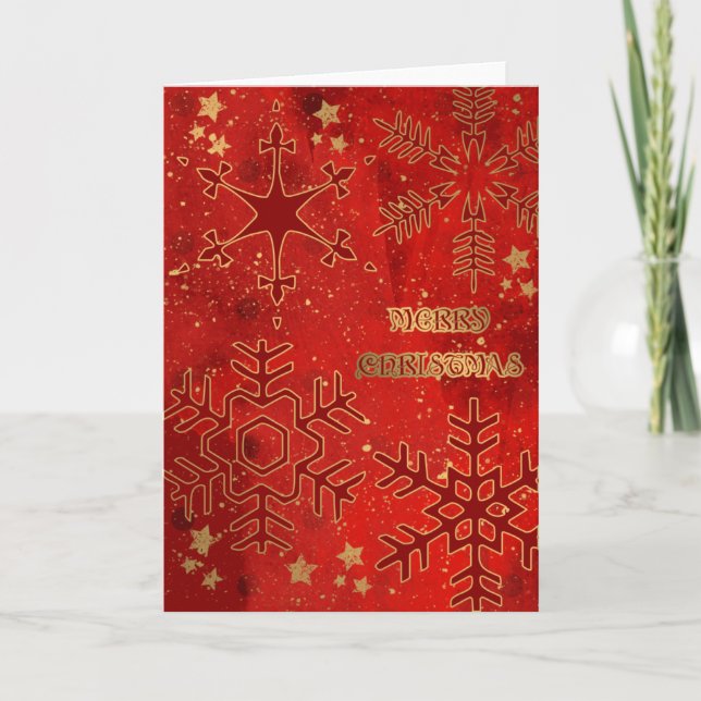 Tarjeta Festiva Oro y Grunge (Anverso)