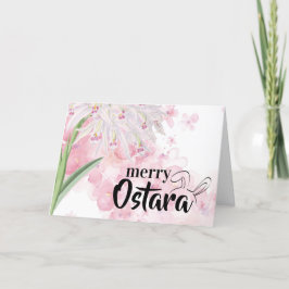 Tarjeta Festiva Orquídeas de acuarela de primavera