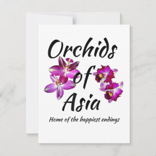 Tarjeta Festiva Orquídeas de Asia