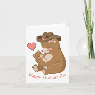 Tarjeta Festiva Osito Feliz Día de la Madre