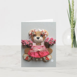 Tarjeta Festiva Oso de Lágrima del Corazón