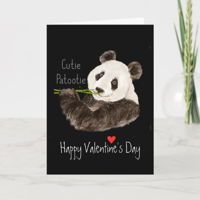 Tarjeta Festiva Oso de panda de la diversión de Cutie Patootie de (Anverso)