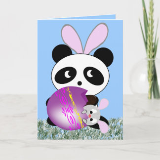 Tarjeta Festiva Oso de Pascua... Conejito