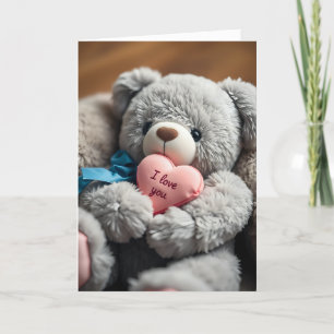 Tarjeta Festiva Oso de peluche del Día de San Valentín