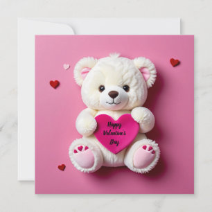 Tarjeta Festiva Oso de peluche del día de San Valentín