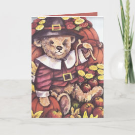 Tarjeta Festiva Oso de peluche del peregrino