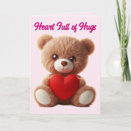 Tarjeta Festiva Oso de peluche lindo del Día de San Valentín