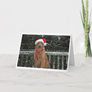 Tarjeta Festiva oso de santa