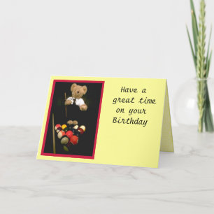 Tarjeta Festiva Oso del billar