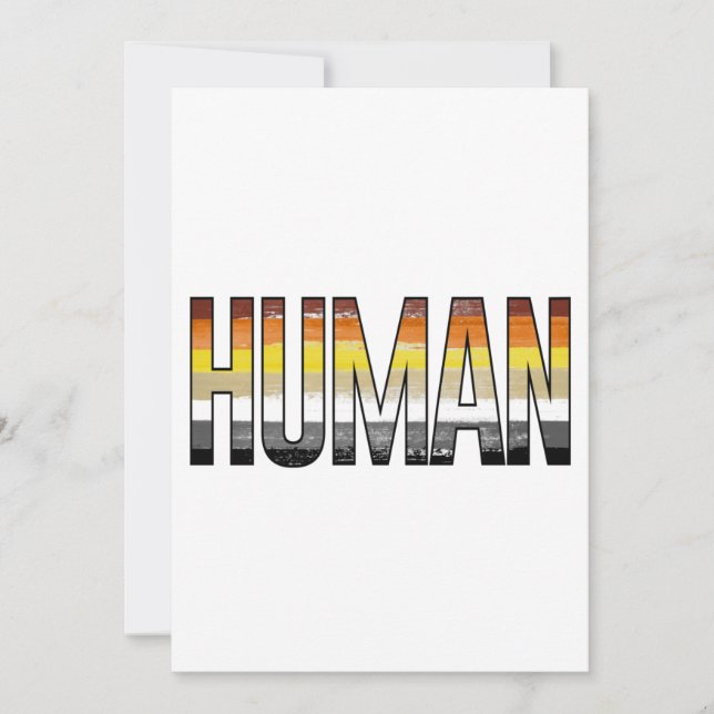 Tarjeta Festiva Oso Humano (Anverso)