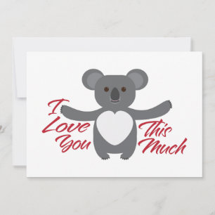 Tarjeta Festiva Oso Koala Te Amo Mucho
