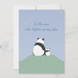Tarjeta Festiva Oso Panda Adorable Bajo las Estrellas
