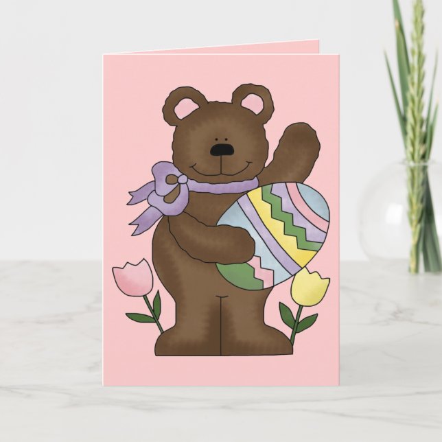 Tarjeta Festiva Oso pascua (Anverso)