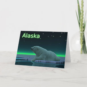 Tarjeta Festiva Oso Polar Borde de Hielo