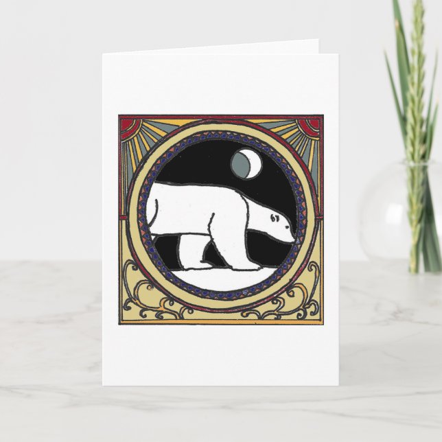 Tarjeta Festiva Oso polar de Nouveau (Anverso)