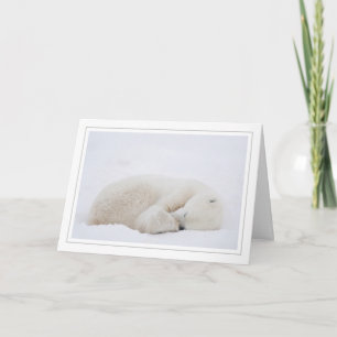 Tarjeta Festiva Oso Polar Durmiente