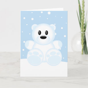 Tarjeta Festiva Oso Polar Helado