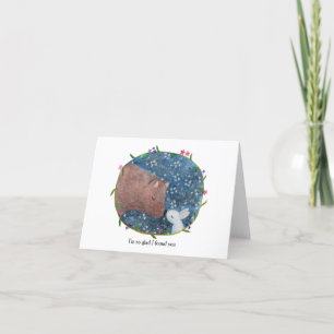 Tarjeta Festiva Oso y conejito romántico Te amo Aniversario