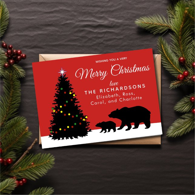 Tarjeta Festiva Osos de Navidades modernos (Subido por el creador)