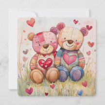 Osos de parches de San Valentín