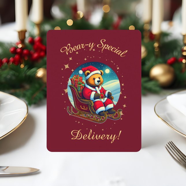 Tarjeta Festiva Osos de Santa Navideñas Felicitaciones Navideñas (Subido por el creador)