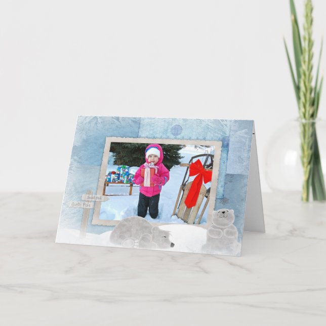 Tarjeta Festiva Osos polares (Anverso)