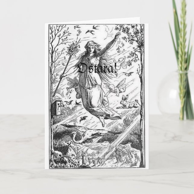 Tarjeta Festiva Ostara Spring Equinox (Anverso)