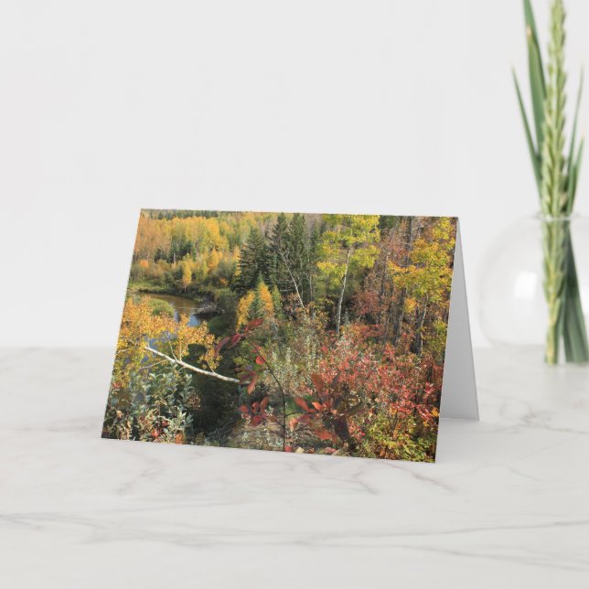 Tarjeta Festiva Otoño canadiense (Anverso)