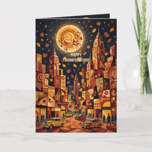 Tarjeta Festiva Otoño en la gran ciudad